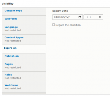 Schedule Block Configuration Screen