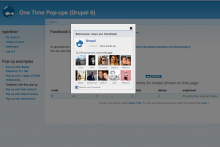 One Time Pop-Up with Facebook Like Box