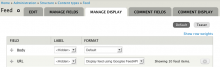 Select the Google FeedAPI formatter