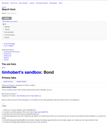 Screenshot of this page using the Bond theme. Clean HTML!