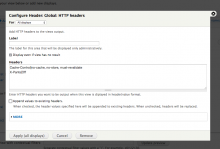 Module settings in Views