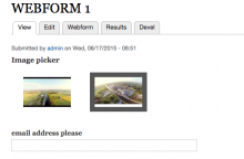 Webform conponent image picker( quiz in action )