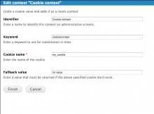 Ctools cockie context administrativ interface