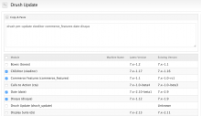 Drush Update admin form to select modules to update.