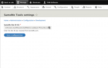 SumoMe Tools Configuration Form