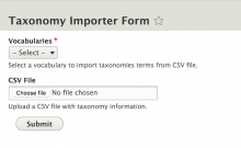 Taxonomy Importer Form