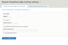 Aws configuration form