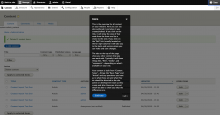 Screenshot of content overview tour