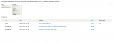 Screenshot of logged cache tag invalidations.