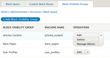 Block Group Listing