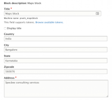 Mapsblock config screen