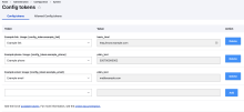 Configuration page