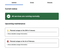 Service Availability current and upcoming 
