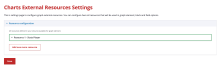 Charts External Resources settings