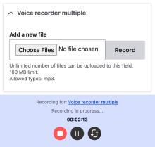 recording on mobile view