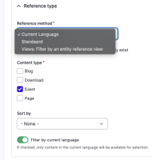 Entity Reference Current Language