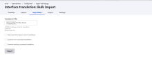 Bulk Import form