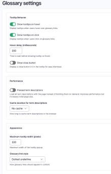 Drupal CKEditor Taxonomy Glossary Configurations