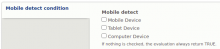 Context Mobile Condition Options