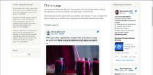 Screenshot of a webpage showing three different blocks with embed Tweets.