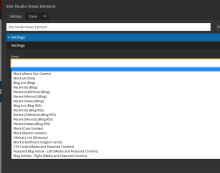 site studio views selector