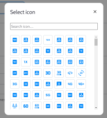 Icon Picker Popup