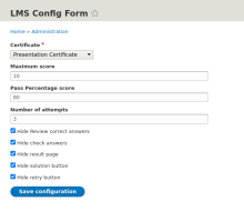 Opigno LMS Config Form