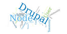 Wordcloud example with Drupal Brand colors
