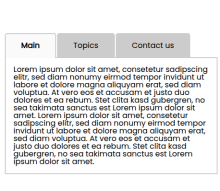 Dynamic Tabs section appearance