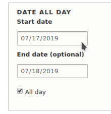 Date all day module