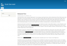 Sample content with redacted text.