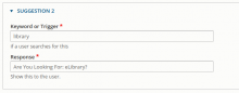 The configuration fields for the module