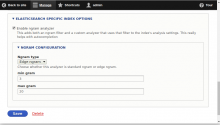 Shot of edge ngram configuration