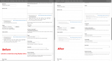 a screenshot of the results, comparing before and after, of using Seven+