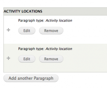 Standard paragraphs configuration