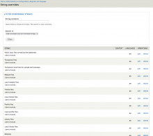 String overrides advanced admin UI
