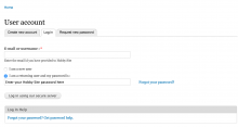 Picture of the User Login page
