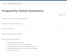 Varbase Frequently Asked Questions site section page.