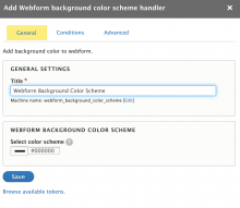 Add Webform Background Color Scheme