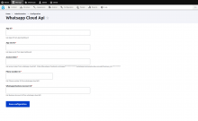 Whatsapp Cloud API settings