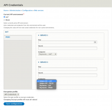 ACM configuration page