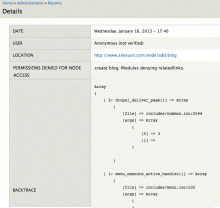 Backtrace log