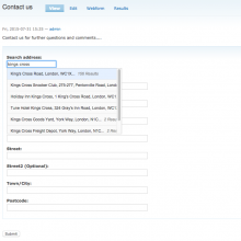 Webform address field with Capture plus