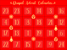 Advent calendar with all doors closed