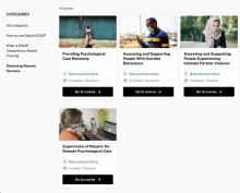 Courses overview page