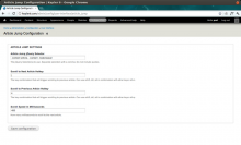 Article Jump Configuration Page