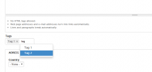 Better autocomplete tags