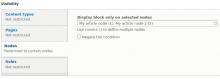 Block visibility condition node