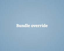 Bundle override