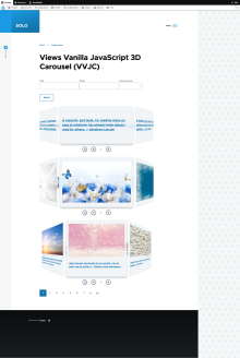 Views Vanilla JavaScript 3D Carousel Screenshot